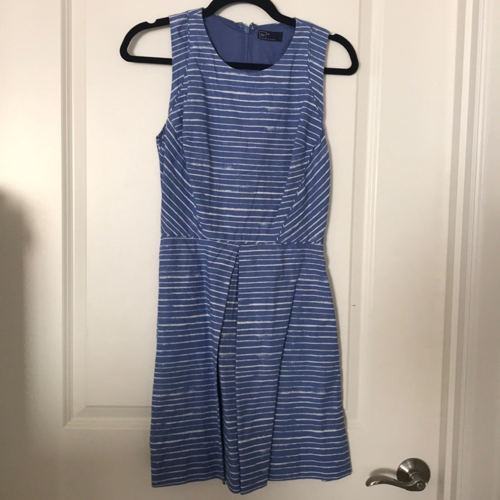 Blue linen and cotton dress